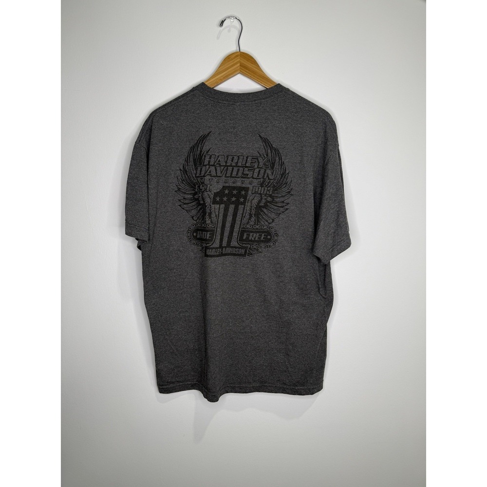 Harley-Davidson Men's Pasadena Texas Gray Short Sleeve Graphic T-shirt Size XL - Picture 3 of 15
